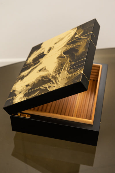 Luxury Gold Cigar Humidor