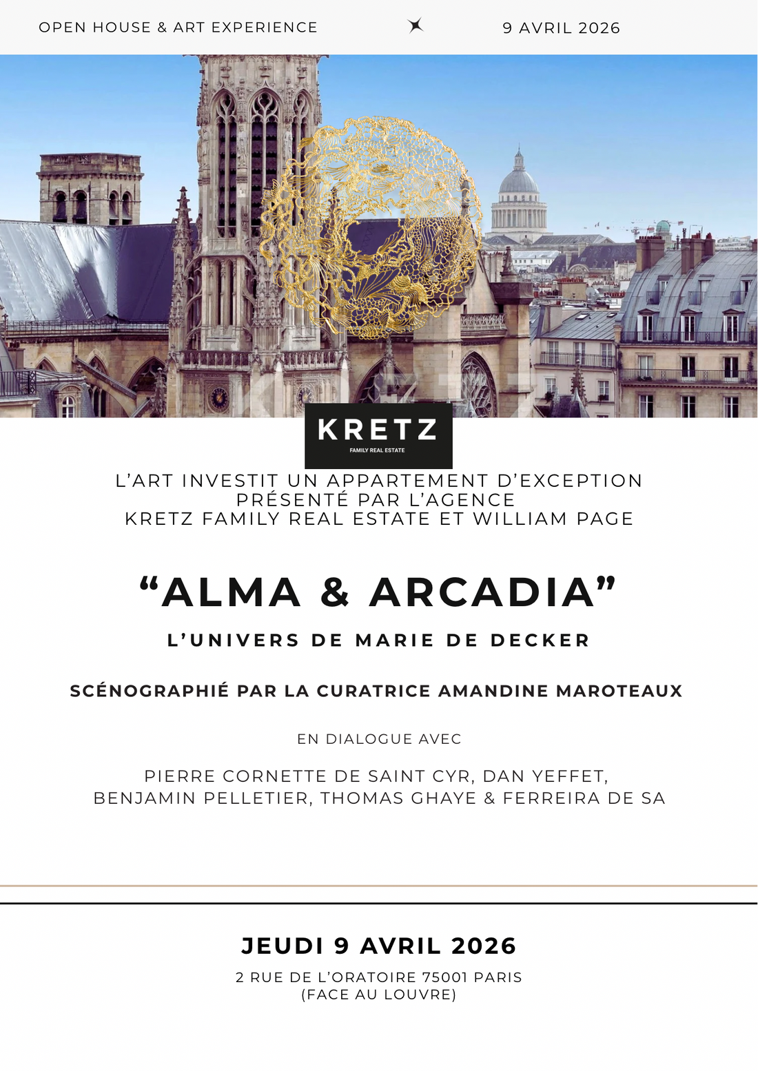 Exhibition Open House ALMA & ARCADIA The universe of Marie De Decker