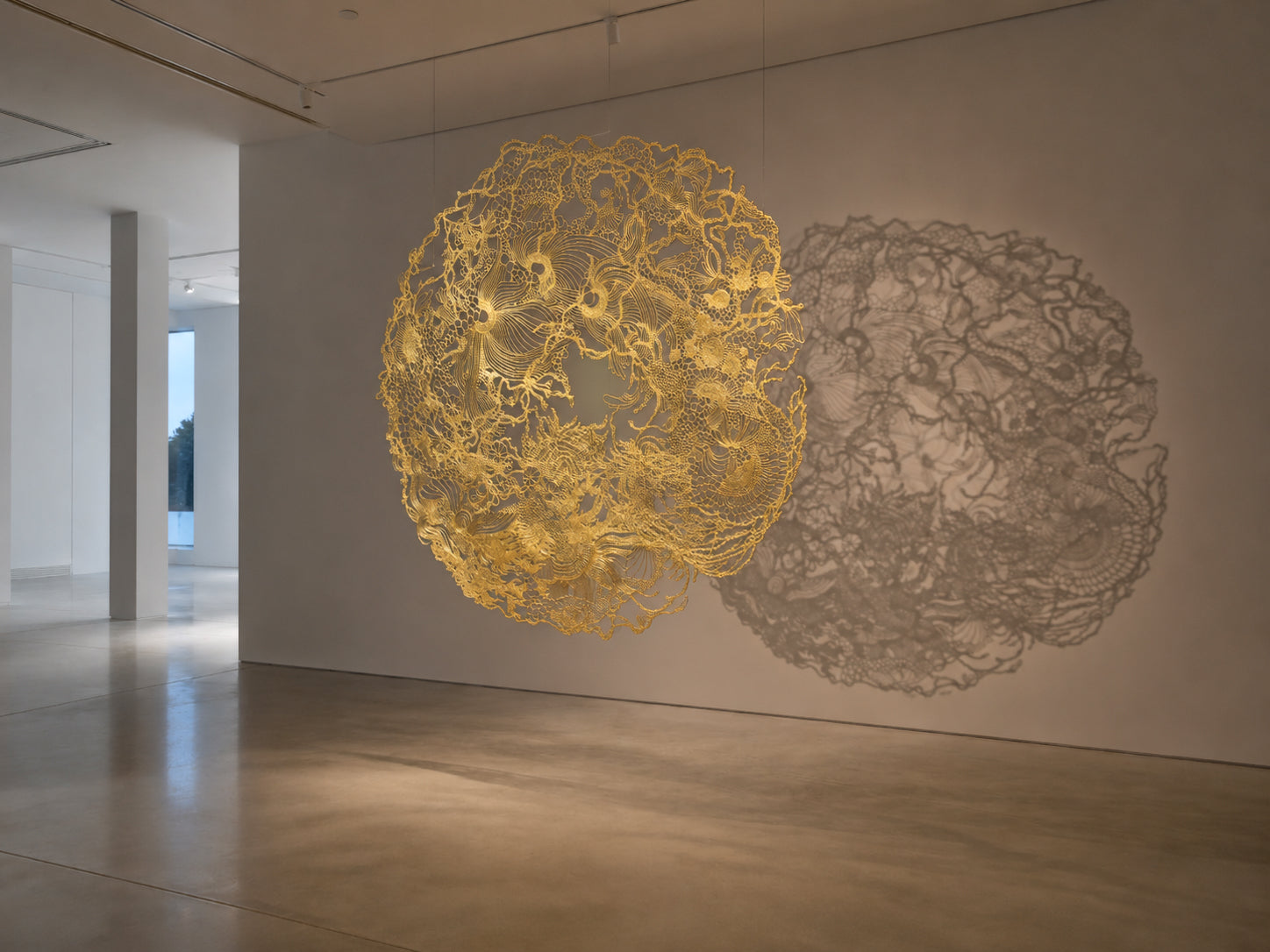 Marie De Decker’s work installed in an exhibition space